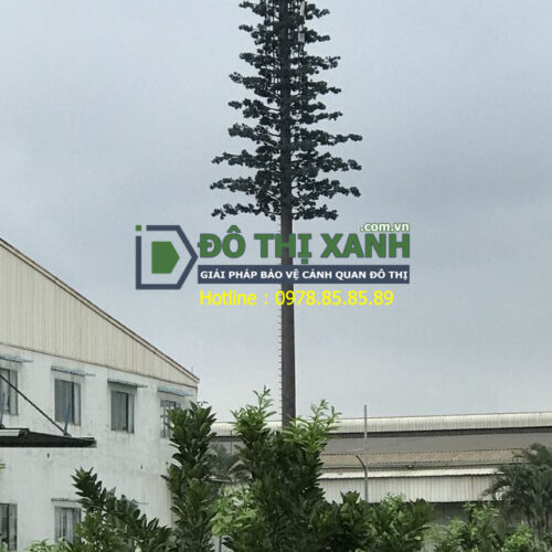 Lá thông ngụy trang cột Anten, cột điện, cột đèn, cột chống sét giả cây