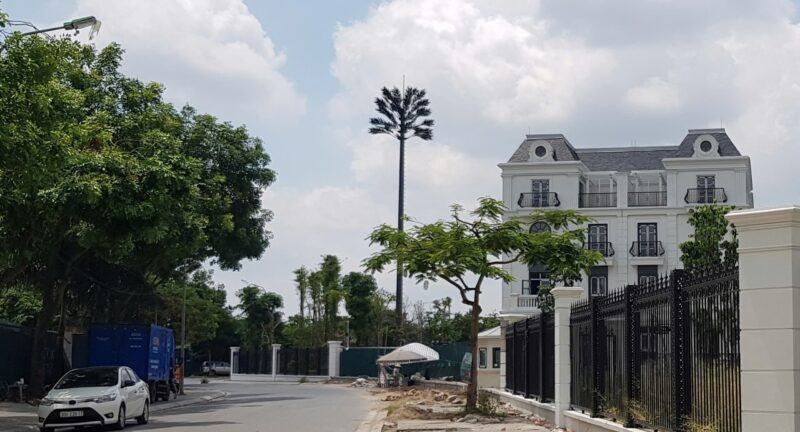 Ngụy trang cột thu lôi chống sét, cột chống sét cây dừa