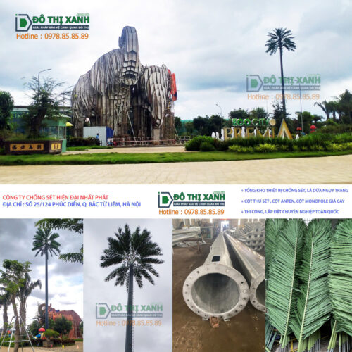 Cột chống sét cây dừa tại đại dự án Khu Đô Thị Eco Green City – Thành phố Buôn Mê Thuật