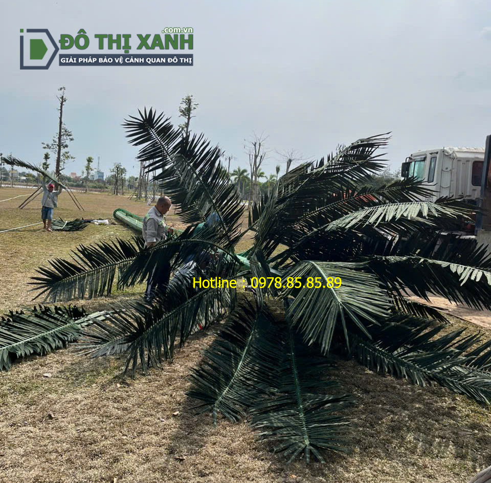 Thi công lắp dựng Cột thép ngụy trang cây dừa Toàn Quốc – www.dothixanh.com.vn