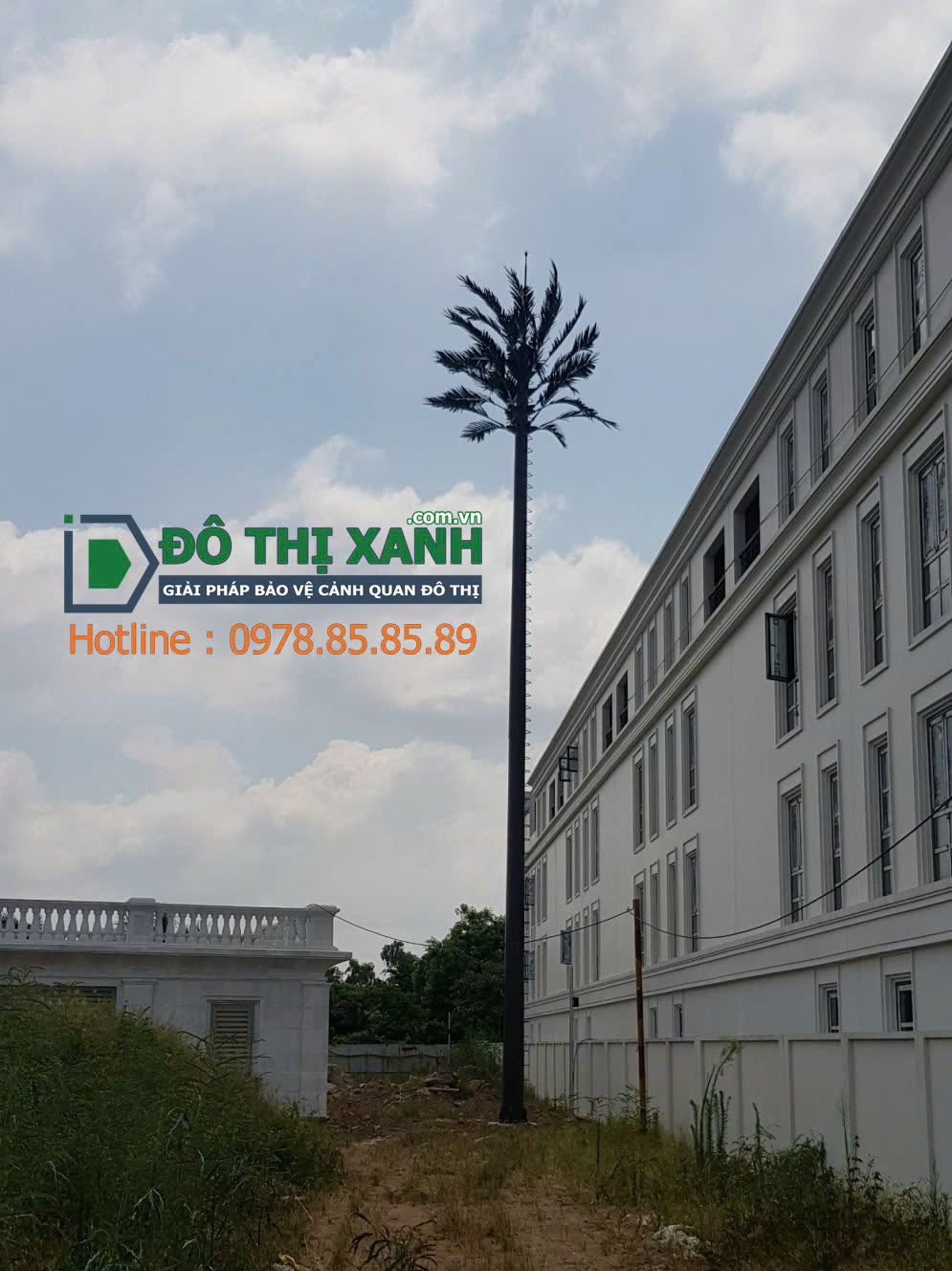 Cột chống sét giả cây dừa - Sài Đồng - Long Biên