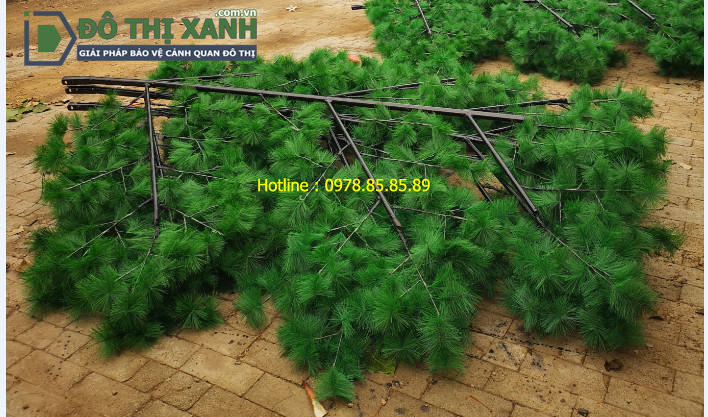 Lá thông trang trí, lá thông ngụy trang cột chống sét, ngụy trang cột Anten cây thông – www.dothixanh.com.vn