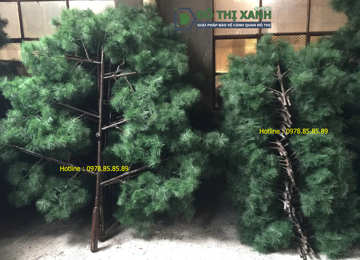 Lá thông trang trí, lá thông ngụy trang cột chống sét, ngụy trang cột Anten cây thông – www.dothixanh.com.vn
