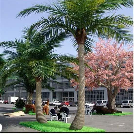 Cây dừa giả trang trí tiểu cảnh, sân vườn, bể bơi ngoài trời - www.dothixanh.com.vn