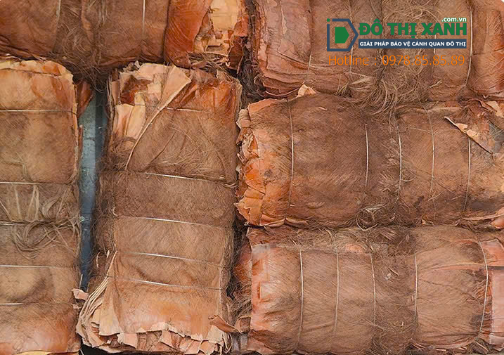 Xơ dừa - Trang trí giả cây dừa mini trong nhà - www.dothixanh.com.vn